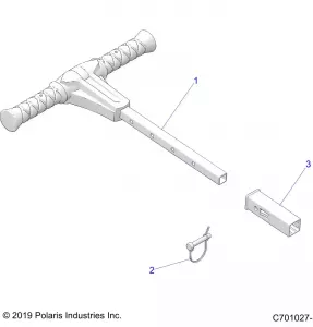 BODY, GRAB BAR, PASSENGER - Z20A5A87B2/E87BP/BK/BX (C701027-1)