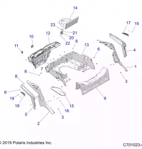 BODY, REAR RACK AND FENDERS - Z20A5A87B2/E87BP/BK/BX (C701023-4)