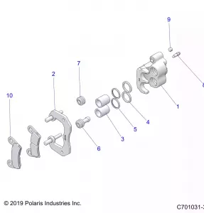 BRAKES, REAR CALIPER - Z20A5A87B2/E87BP/BK/BX (C701031-3)