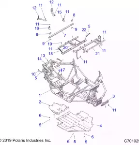 CHASSIS, MAIN Рама AND SKID PLATE - Z20A5A87B2/E87BP/BK/BX (C701029)