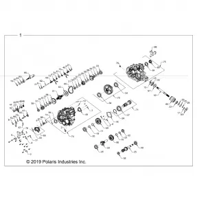 DRIVE TRAIN, MAIN GEARCASE INTERNALS - Z20A5A87B2/E87BP/BK/BX (702678)