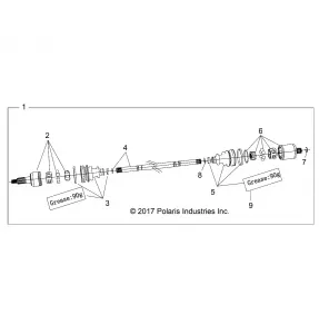 DRIVE TRAIN, REAR HALF SHAFT - Z20A5A87B2/E87BP/BK/BX (702052)