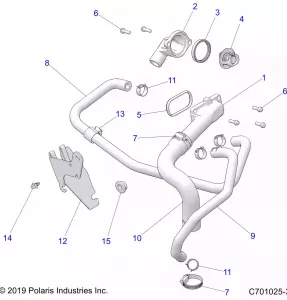 ENGINE, Охлаждение, THERMOSTAT and BYPASS - Z20A5A87B2/E87BP/BK/BX (C701025-3)