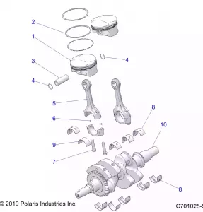 ENGINE, CRANKSHAFT and PISTON - Z20A5A87B2/E87BP/BK/BX (C701025-5)