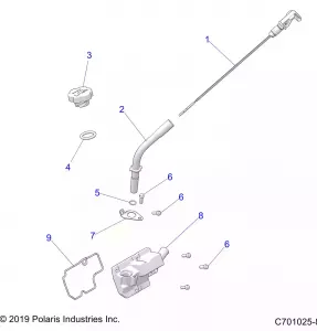 ENGINE, OIL DIPSTICK and BREATHER - Z20A5A87B2/E87BP/BK/BX (C701025-8)