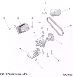 ENGINE, Маслянный насос and OIL COOLER - Z20A5A87B2/E87BP/BK/BX (C701025-9)