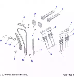 ENGINE, VALVES and CAMSHAFTS - Z20A5A87B2/E87BP/BK/BX (C701025-11)