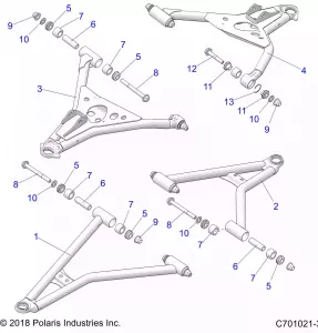 SUSPENSION, FRONT CONTROL ARMS - Z20A5A87B2/E87BP/BK/BX (C701021-3)