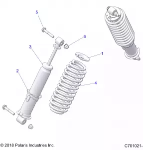 SUSPENSION, FRONT SHOCK - Z20A5A87B2/E87BP/BK/BX (C701021-1)