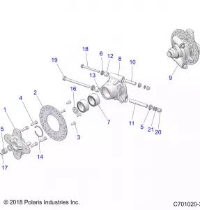 SUSPENSION, REAR CARRIER - Z20A5A87B2/E87BP/BK/BX (C701020-3)