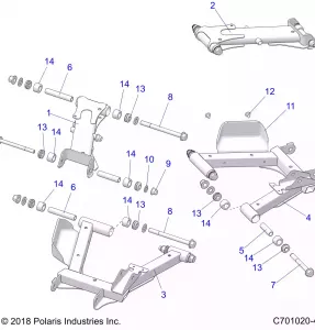 SUSPENSION, REAR CONTROL ARMS - Z20A5A87B2/E87BP/BK/BX (C701020-4)