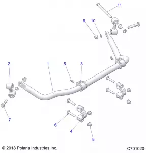 SUSPENSION, REAR STABILIZER BAR - Z20A5A87B2/E87BP/BK/BX (C701020-1)