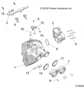 ENGINE, INTAKE and THROTTLE Кузовные детали - Z20A5K87BG (C700203)