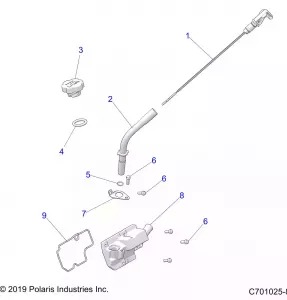 ENGINE, OIL DIPSTICK and BREATHER - Z20A5K87BG (C701025-8)