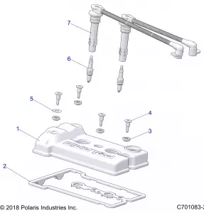 ENGINE, Клапанная крышка, SPARKPLUGS and WIRES - Z20A5K87BG (C701083-2)