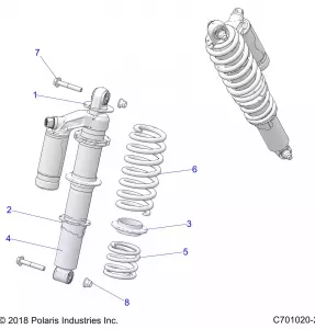 SUSPENSION, REAR SHOCK - Z20A5K87BG (C701020-2)