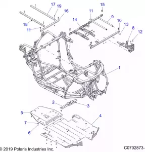 CHASSIS, MAIN Рама AND SKID PLATES - Z20RA_92AC/BC/AK/BK/AR/BR/AE/BE/AH/BH/AT/BT (C700352-1)