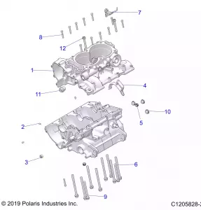 ENGINE, Картер - Z20RA_92AC/BC/AK/BK/AR/BR/AE/BE/AH/BH/AT/BT (C1205828-2)