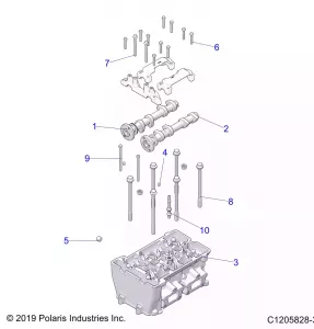 ENGINE, Головка блока цилиндров - Z20RA_92AC/BC/AK/BK/AR/BR/AE/BE/AH/BH/AT/BT (C1205828-3)