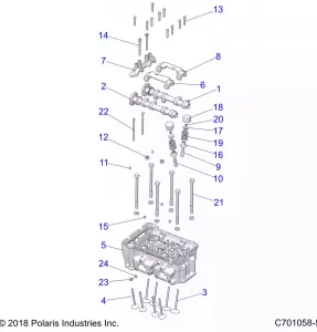 ENGINE, Головка блока цилиндров AND VALVES - Z20P4L92AG/AP/BG/BP/LG/G92AG/AP/LG (C701058-5)