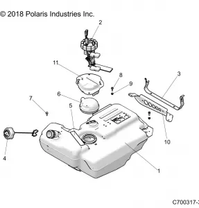 BODY, Топливная система TANK - Z20P4E92AC/BC/F92AC (C700317-3)