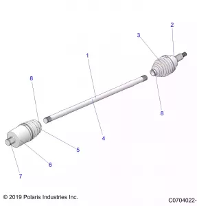 DRIVE TRAIN, HALF SHAFT, FRONT - Z20P4E92AC/BC/F92AC (C0704022-1)