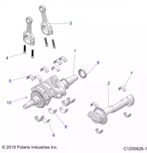 ENGINE, CRANKSHAFT AND BEARINGS - Z20P4E92AC/BC/F92AC (C1205828-11)