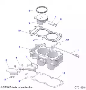 ENGINE, CYLINDER AND PISTON - Z20P4E92AC/BC/F92AC (C701058-4)