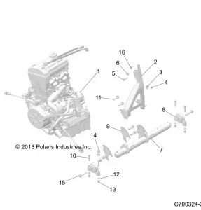 ENGINE, MOUNTING - Z20P4E92AC/BC/F92AC (C700324-3)