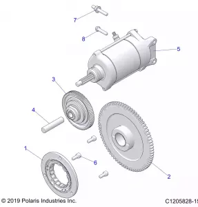 ENGINE, STARTER - Z20P4E92AC/BC/F92AC (C1205828-15)