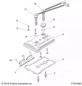 ENGINE, THROTTLE Кузовные детали AND Клапанная крышка - Z20P4E92AC/BC/F92AC (C701058-3)