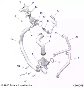 ENGINE, WATERPUMP AND BYPASS - Z20P4E92AC/BC/F92AC (C701058-1)