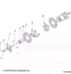 SUSPENSION, FRONT CARRIER AND HUB - Z20P4E92AC/BC/F92AC (C701056)