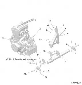 ENGINE, MOUNTING - Z20PAE92AC/BC/F92AC/LC (C700324-3)