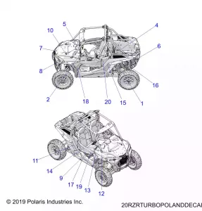 BODY, Наклейки - Z20NAE92KL (20RZRTURBOPOLANDECAL)