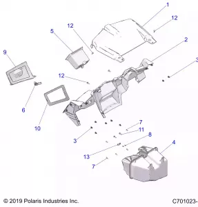 BODY, DASH AND GLOVEBOX - Z21A4E99AX/BX (C701023-1)