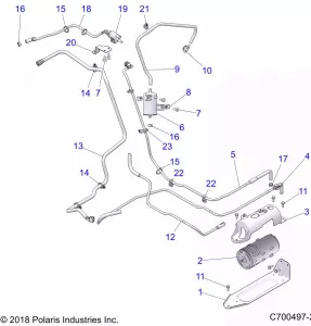 BODY, Топливная система LINES, EVAP - Z21A4E99BX (C700497-2)