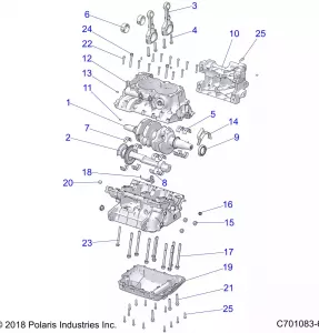 ENGINE, Картер AND CRANKSHAFT - Z21A4E99AX/BX(C701083-6)