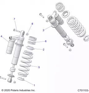 SUSPENSION, REAR SHOCK MOUNTING - Z21A4E99AX/BX(C701103-1)