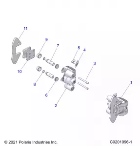 BRAKES, CALIPER, FRONT - Z21HCB18B2 (C0201096-1)