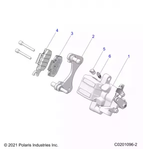 BRAKES, CALIPER, REAR - Z21HCB18B2 (C0201096-2)