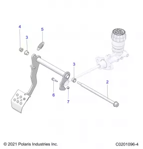 BRAKES, PEDAL AND MASTER CYLINDER MOUNTING - Z21HCB18B2 (C0201096-4)