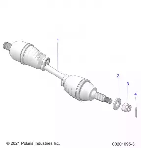 DRIVE TRAIN, HALF SHAFT, REAR - Z21HCB18B2 (C0201095-3)