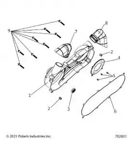 ENGINE, Картер COVER ASM, LEFT - Z21HCB18B2 (702831)