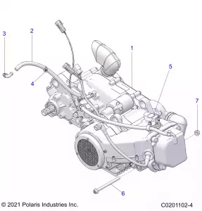 ENGINE, ENGINE and Вариатор MOUNTING - Z21HCB18B2 (C0201102-4)