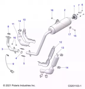 ENGINE, Выхлопная система - Z21HCB18B2 (C0201103-1)