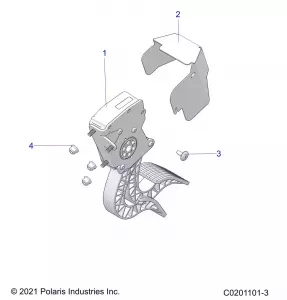 ENGINE, THROTTLE PEDAL - Z21HCB18B2 (C0201101-3)