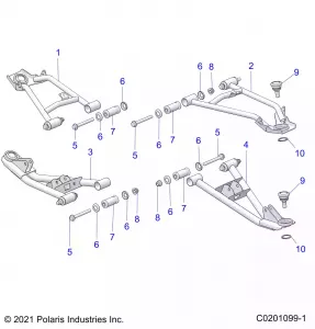 SUSPENSION, FRONT CONTROL ARMS - Z21HCB18B2 (C0201099-1)