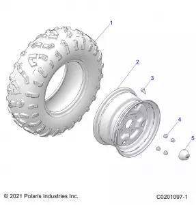 WHEELS, FRONT - Z21HCB18B2 (C0201097-1)