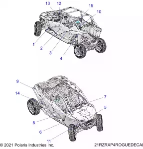 BODY, Наклейки - Z21R4U92AN/BN (21RZRXP4ROGUEDECAL)